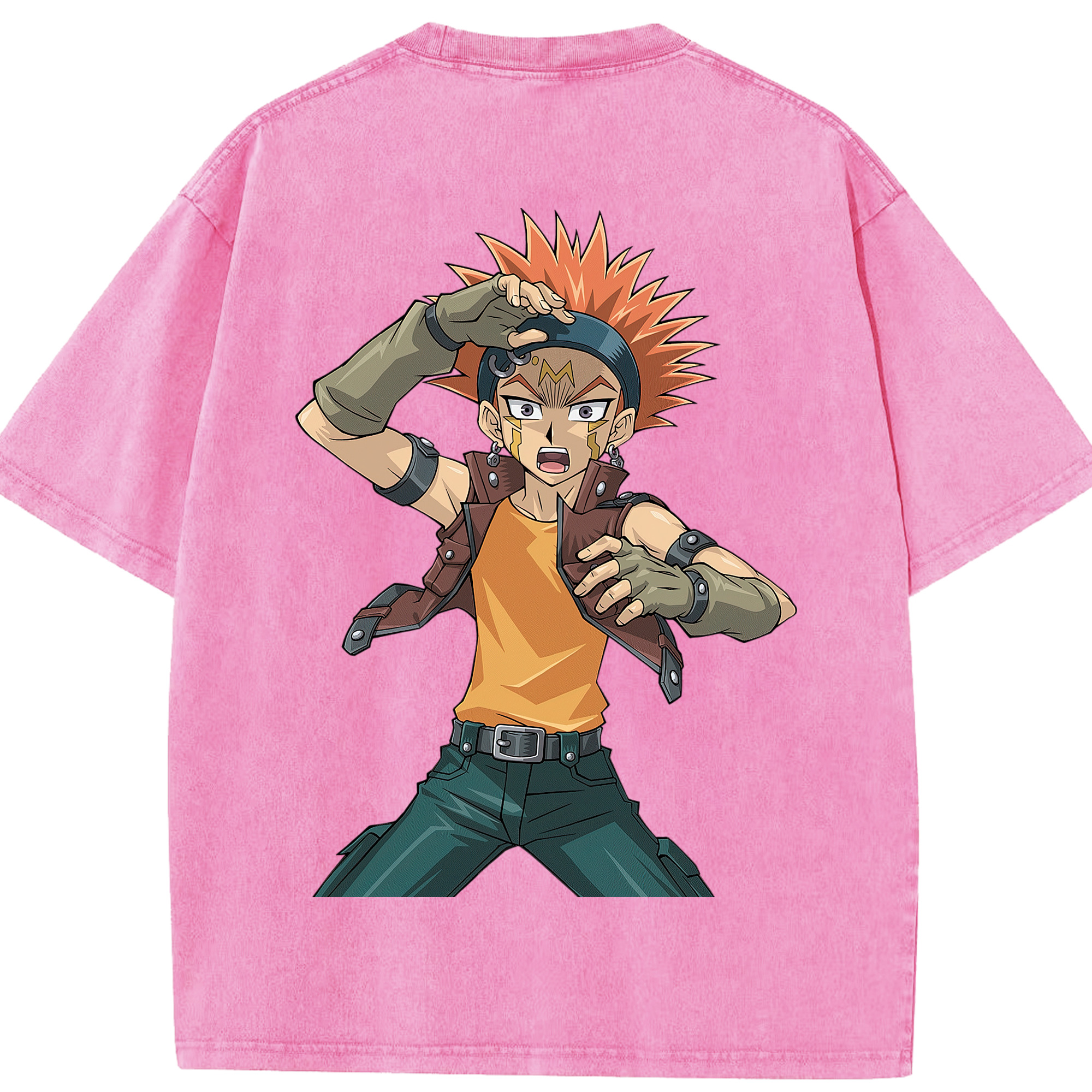 （画像用） 遊☆戯☆王 Yu-Gi-Oh! 綿100% ヴィンテージ風 半袖Tシャツ（背面プリント）